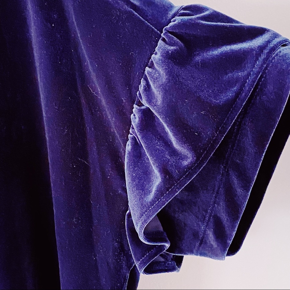 Madewell Navy Blue Velvet Top - Picture 4 of 4